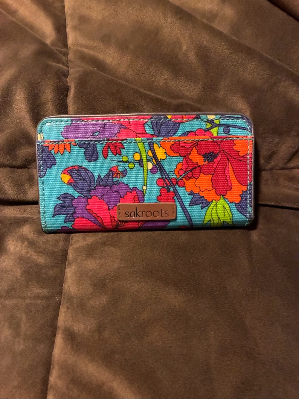 Sakroots Floral Wallet in Multicolor Blooms and butterfly